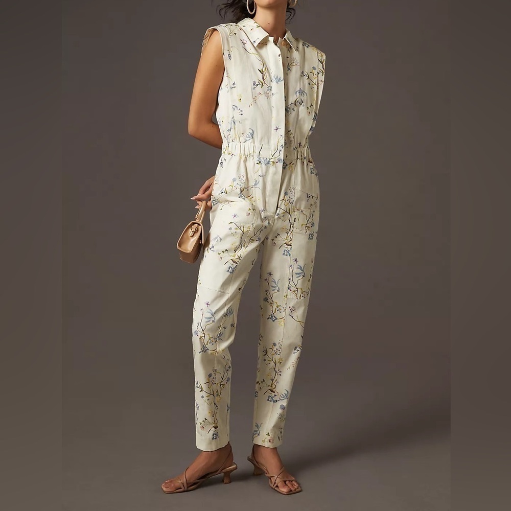 Anthropologie Scotch & Soda Floral Jumpsuit